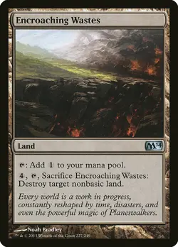 1x Encroaching Wastes - NM English MTG - Magic 2014 - Image 1