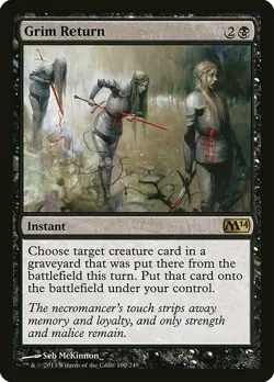 1x Grim Return - NM English MTG - Magic 2014 - Image 1