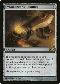1x Pyromancer's Gauntlet - NM English MTG - Magic 2014 - Image 1