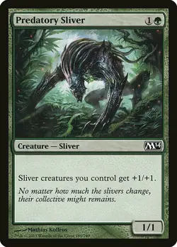 1x Predatory Sliver - NM English MTG - Magic 2014 - Image 1