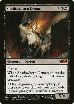 1x Shadowborn Demon - NM English MTG - Magic 2014 - Image 1