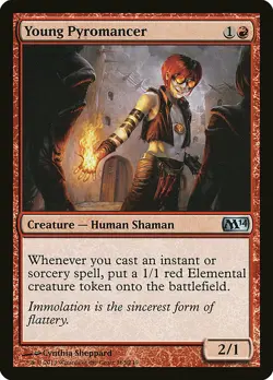 1x Young Pyromancer - NM English MTG - Magic 2014 - Image 1
