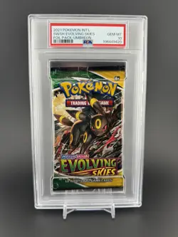 Pokemon Evolving Skies Umbreon Art Authentic Sealed Booster Pack PSA 10 - Image 1
