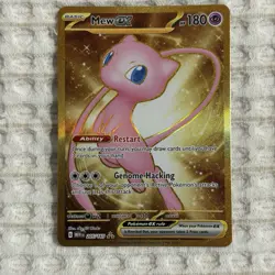 Pokemon Mew EX Gold Hyper Rare Holo Card 205/165 Scarlet & Violet 151 Series - Image 2