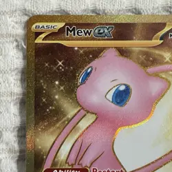 Pokemon Mew EX Gold Hyper Rare Holo Card 205/165 Scarlet & Violet 151 Series - Image 3
