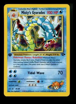 #3 1st Edition Misty's Gyarados 13/132 Gym Challenge 2000 Holo Rare WOTC Pokemon - Image 1