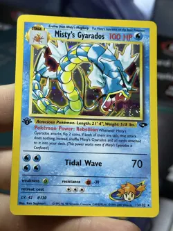 #3 1st Edition Misty's Gyarados 13/132 Gym Challenge 2000 Holo Rare WOTC Pokemon - Image 4