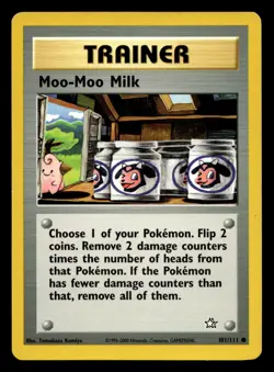 Moo-Moo Milk 101/111 Common Neo Genesis WOTC Pokemon LP - Image 1