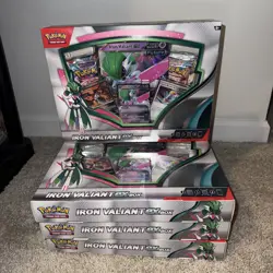 Lot of 4 POKEMON TCG IRON VALIANT ex BOX SET FACTORY SEALED NEW - Image 1