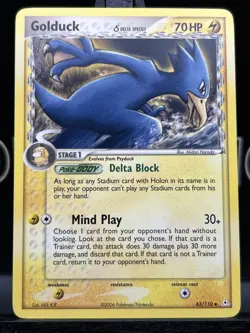 Golduck 43/110 Non Holo Uncommon EX Holon Phantoms Pokemon TCG 2006 NM - Image 3