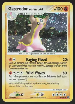 Gastrodon West Sea 9/132 Holo Rare Pokemon TCG Secret Wonders MP - Image 1