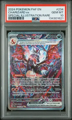 2024 POKEMON PAF EN-PALDEAN FATES SPECIAL ILLUSTRATION RARE CHARIZARD EX PSA 10 - Image 1