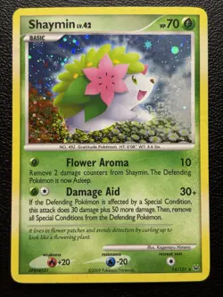 Pokemon TCG Shaymin Platinum 14/127 Holo Rare LP - Image 1