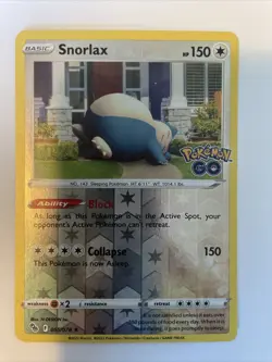Snorlax 55/78 -Reverse Holo Rare - Pokemon GO Set - Image 1