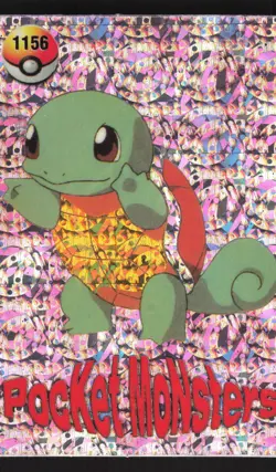 Squirtle 1156 Prism,Holo Pokemon Carddass Vending Sticker - Image 1