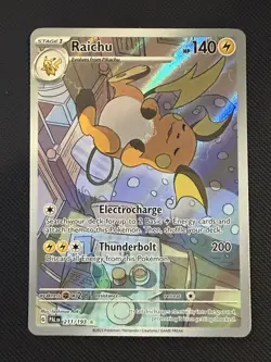 Pokemon TCG Raichu 211/193 IR Illustration Paldea Evolved NM Condition - Image 1