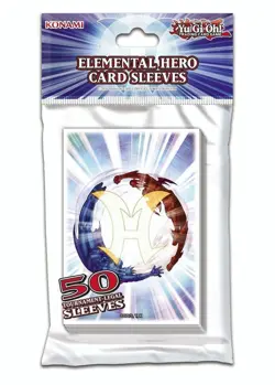 50 Official Konami Yu-Gi-Oh! Elemental Hero Sleeves SEALED - Image 1