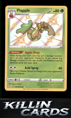 Flapple SV013/SV122 Pokemon Shiny Holo Rare Shining Fates: Shiny Vault Card NM - Image 1