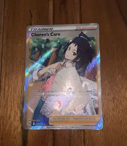 Cheren's Care 168/172 Full Art Trainer Brilliant Stars Pokemon Card NM - Image 2