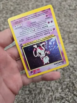 Pokemon TCG Mewtwo Base Set 2 Holo Rare Card 10/130 Vintage WOTC LP - Image 3