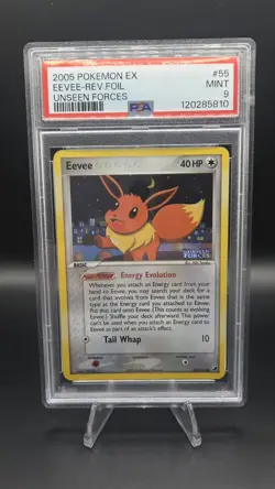 Eevee 55/115 [Reverse Holo] - PSA 9 - EX Unseen Forces - Vintage Pokemon Card - Image 1