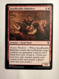 Insufferable Balladeer 184/361 Commander Legends Battle for Baldur's Gate Magic - Image 1