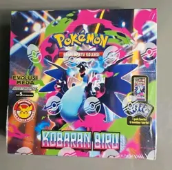 Pokemon TCG Kobaran Biru (Blue Blaze) Indonesian Sealed Booster Box Evolusi Mega - Image 1