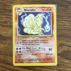 Ninetales 12/102 Holo Rare Pokemon 1999 Unlimited Base Set - Image 1