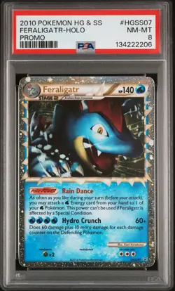 2010 POKEMON HEARTGOLD & SOULSILVER PROMO #HGSS07 FERALIGATR-HOLO PSA 8 - Image 1
