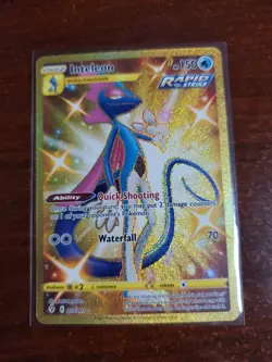 Pokemon - Inteleon - 227/203 - SWSH Evolving Skies - Gold Secret Rare - Image 1