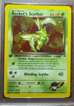 2000 Pokemon Gym Heroes Rocket's Scyther 1st Edition Holo Rare #13 PSA 9 Mint 🌀 - Image 2