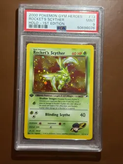 2000 Pokemon Gym Heroes Rocket's Scyther 1st Edition Holo Rare #13 PSA 9 Mint 🌀 - Image 4