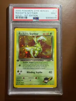 2000 Pokemon Gym Heroes Rocket's Scyther 1st Edition Holo Rare #13 PSA 9 Mint 🌀 - Image 5