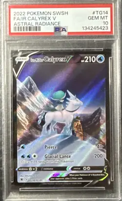 Pokemon TCG Ice Rider Calyrex V TG14/TG30 Swsh10 Astral Radiance PSA 10 - Image 1