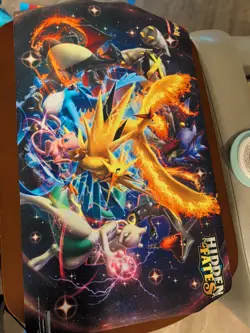 Pokemon TCG Hidden Fates Playmat Charizard Zapdos Mewtwo Articuno Mew - Image 1