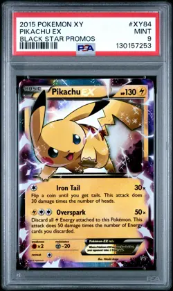 2015 POKEMON XY BLACK STAR PROMOS PIKACHU EX #XY84 PSA 9 MINT #130157253 - Image 1