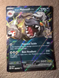 Pokemon TCG Arven's Mabosstiff EX 139/182 Destined Rivals STAMPED Prize Pack - Image 1