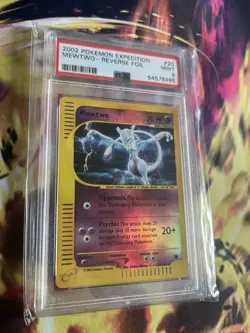 2002 POKEMON EXPEDITION SET #20/165 MEWTWO REVERSE FOIL PSA 9 - Image 2