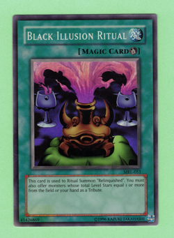 YUGIOH - BLACK ILLUSION RITUAL *SUPER RARE* MRL-051 CREASE (170) - Image 1
