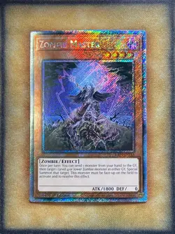 Yugioh Zombie Master RA03-EN185 Platinum Secret Rare 1st Ed NM - Image 1