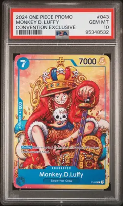 2024 ONE PIECE PROMOS CONVENTION EXCLUSIVE #043 MONKEY D. LUFFY PSA 10 - Image 1