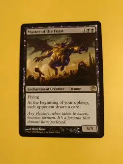 Master of the Feast. Rare Nyx Demon Magic the Gathering Card. - Image 1