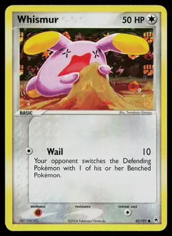 Pokemon Card - Whismur Hidden Legends 82/101 Common Reverse Holo - Image 1