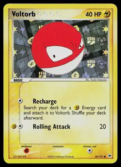 Pokemon Card - Voltorb Hidden Legends 80/101 Common Reverse Holo - Image 1