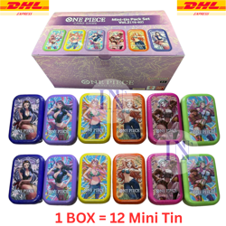 ONE PIECE CARD GAME 1 BOX Mini tin Pack vol.2 TS-02 Japanese 12 Tin Set-Sealed - Image 1