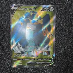 Pokemon Card Copperajah V Full Art Ultra Rare SWSH Rebel Clash 187/192 NM/M - Image 1
