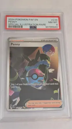 Penny Paldean Fates Special Illustration Rare Card 239/91 PSA 8 - Image 1