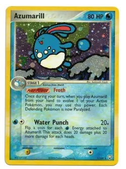 Pokemon Card: Azumarill HOLO 1/109 Team Rocket Returns Set Rare! EX - Image 1