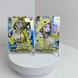 2×Bleach One Piece Doujin Card Cos Pikach Series Goddess Waifu Custom Holo Foil - Image 1