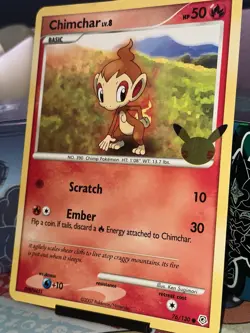 Chimchar 76/130 - 25th Anniversary - Jumbo Card - Nm - Image 3